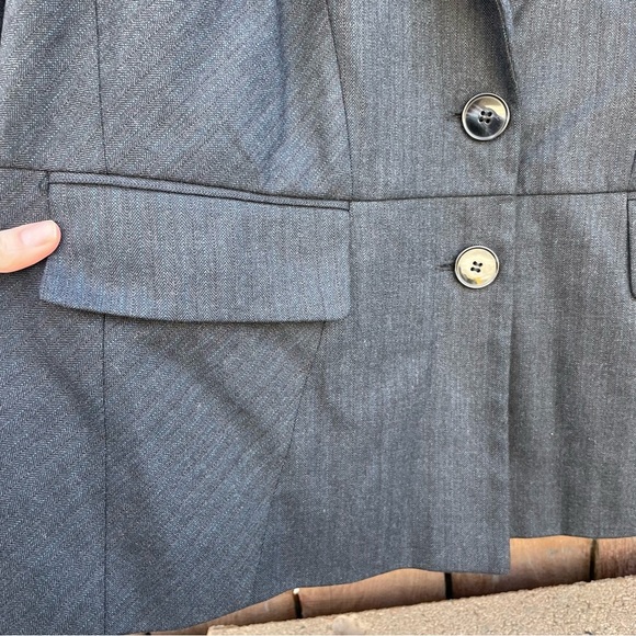 SEJOUR Women’s Gray Navy Blazer Jacket Single Breasted Size 18W - Picture 5 of 14